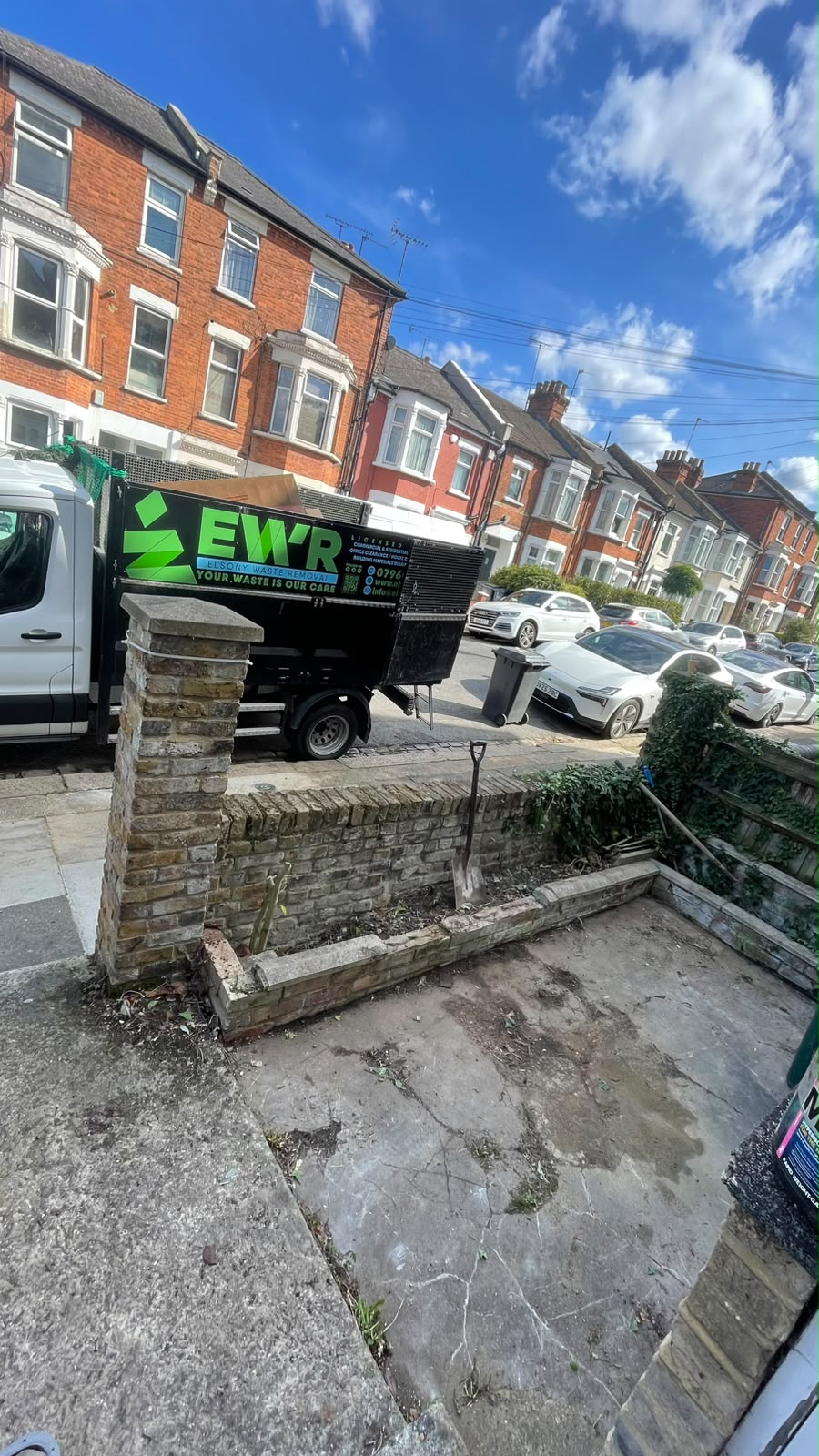 Cleared driveway after builders waste removal